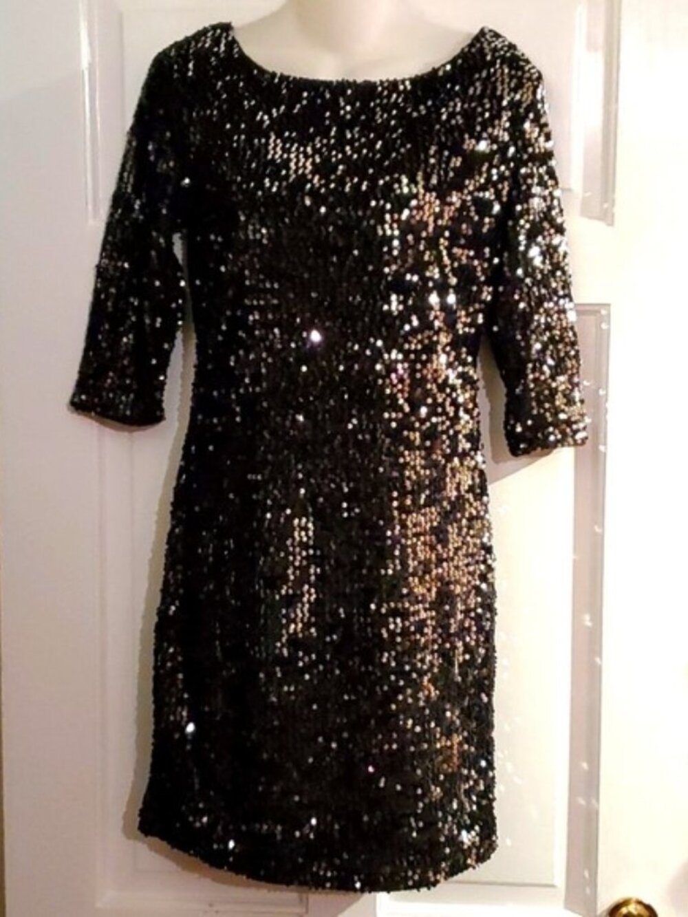 $135, ESMARA Black Sequin Dress - 36 (US 4)